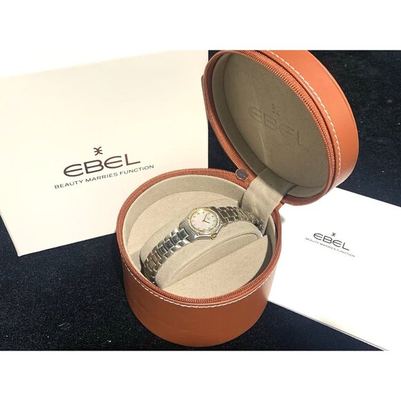 Ebel Women's Watch Swiss Quartz Diamond Mother of Pearl Dial Two Tone 18k Steel - Picture 3 of 14